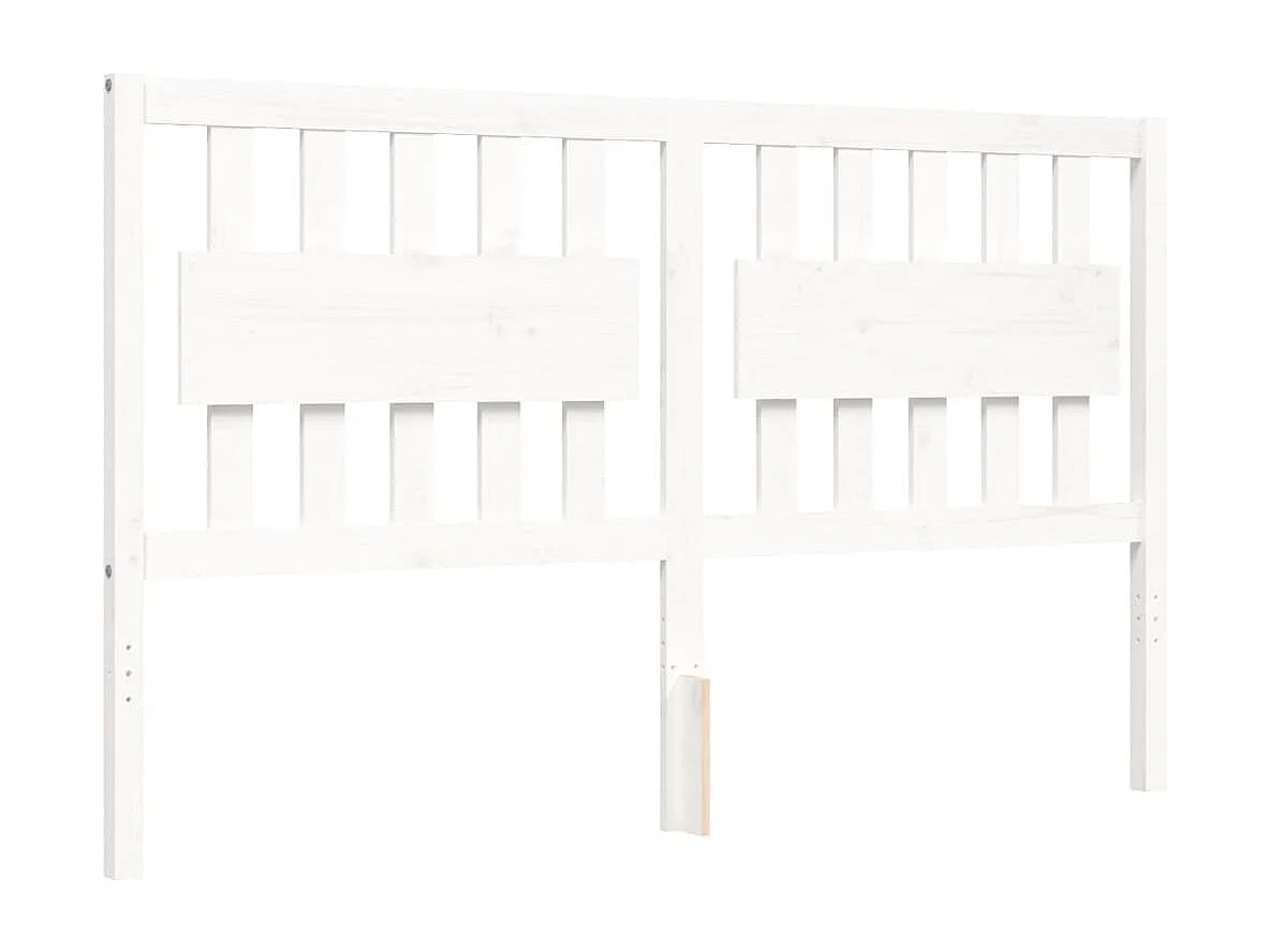 Estrutura de cama com cabeceira 160x200 cm madeira maciça