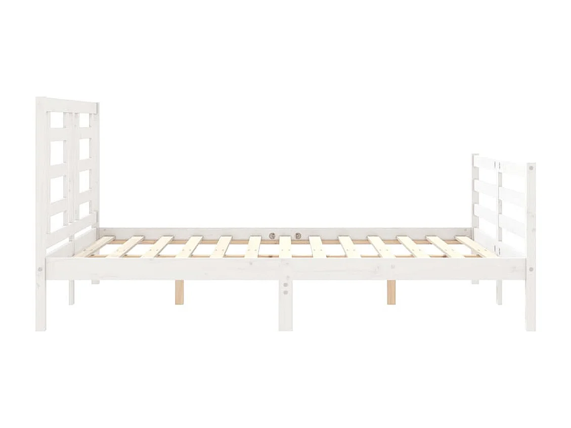 Estrutura de cama com cabeceira 160x200 cm madeira maciça