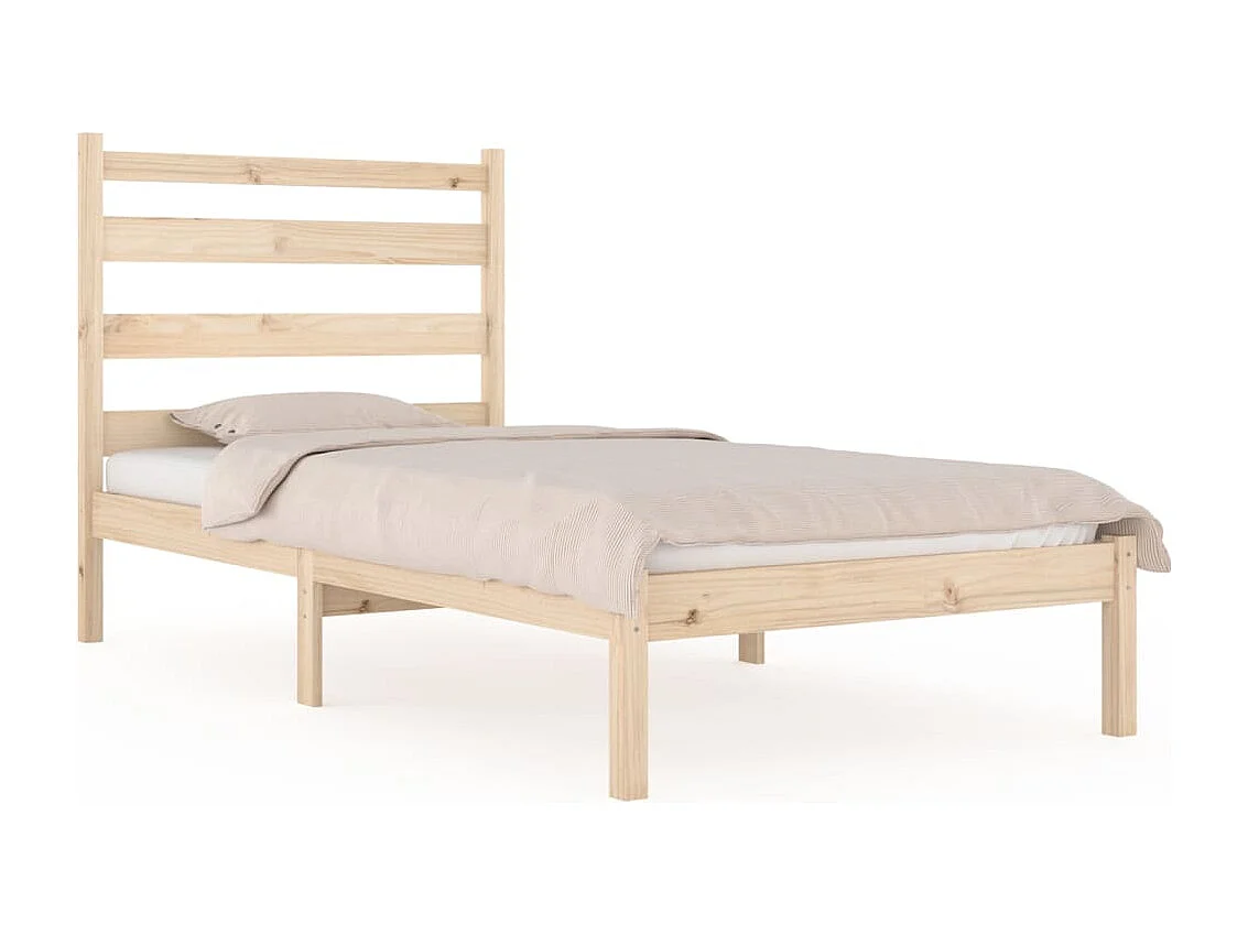 Estructura de cama madera maciza de pino 100x200 cm