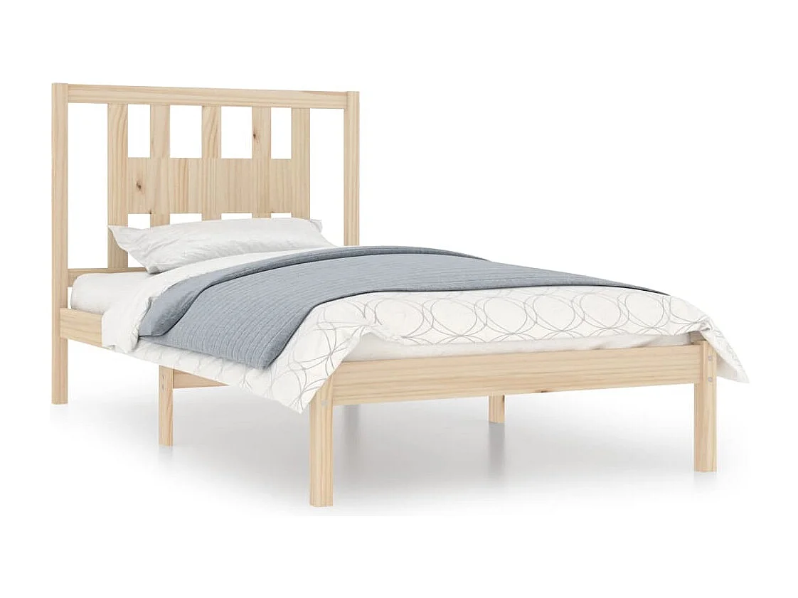 Estructura de cama madera maciza de pino 100x200 cm