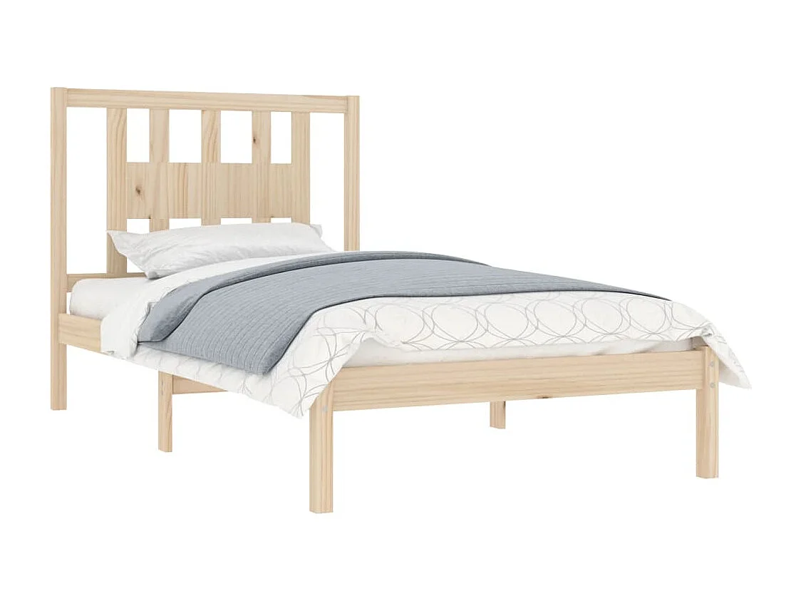 Estructura de cama madera maciza de pino 100x200 cm