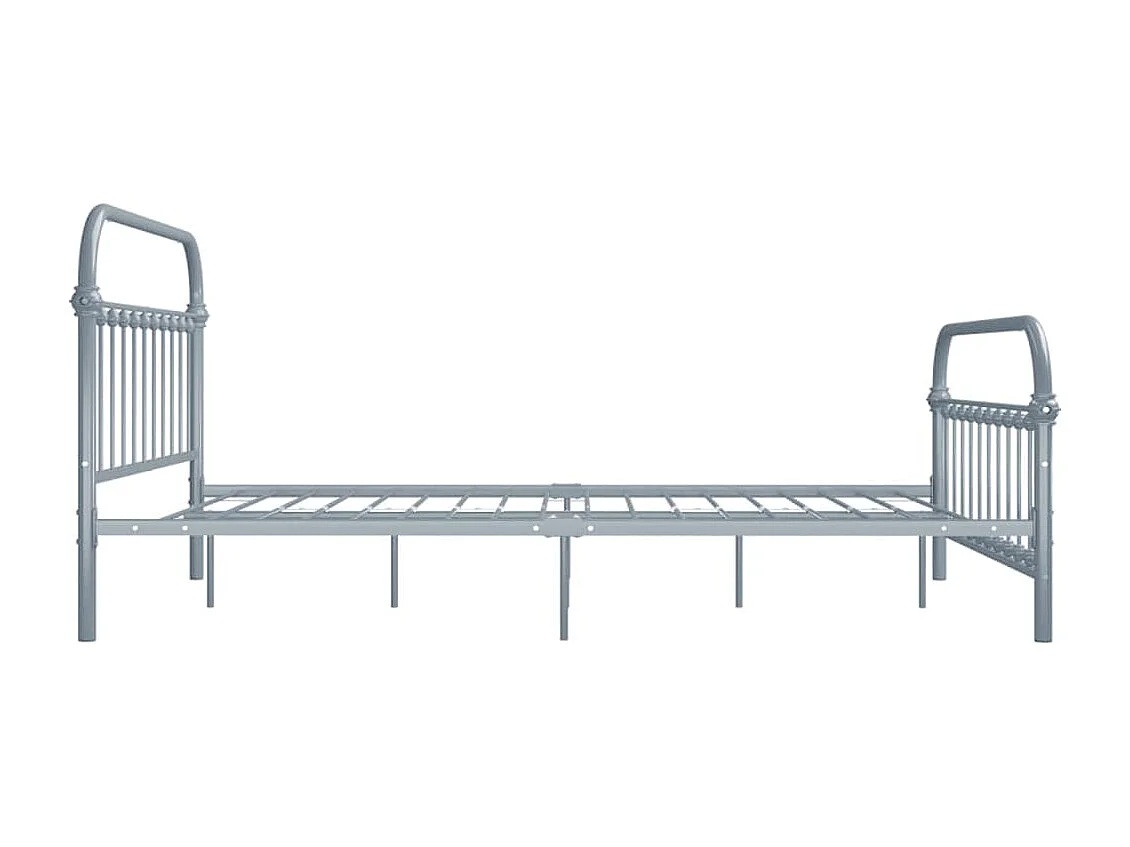 Estructura de cama de metal gris 120x200 cm