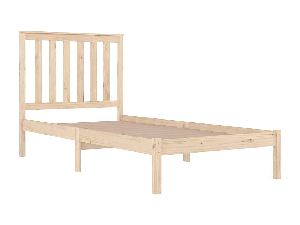 Estrutura de cama pequena solteiro 2FT6 75x190 cm pinho maciço