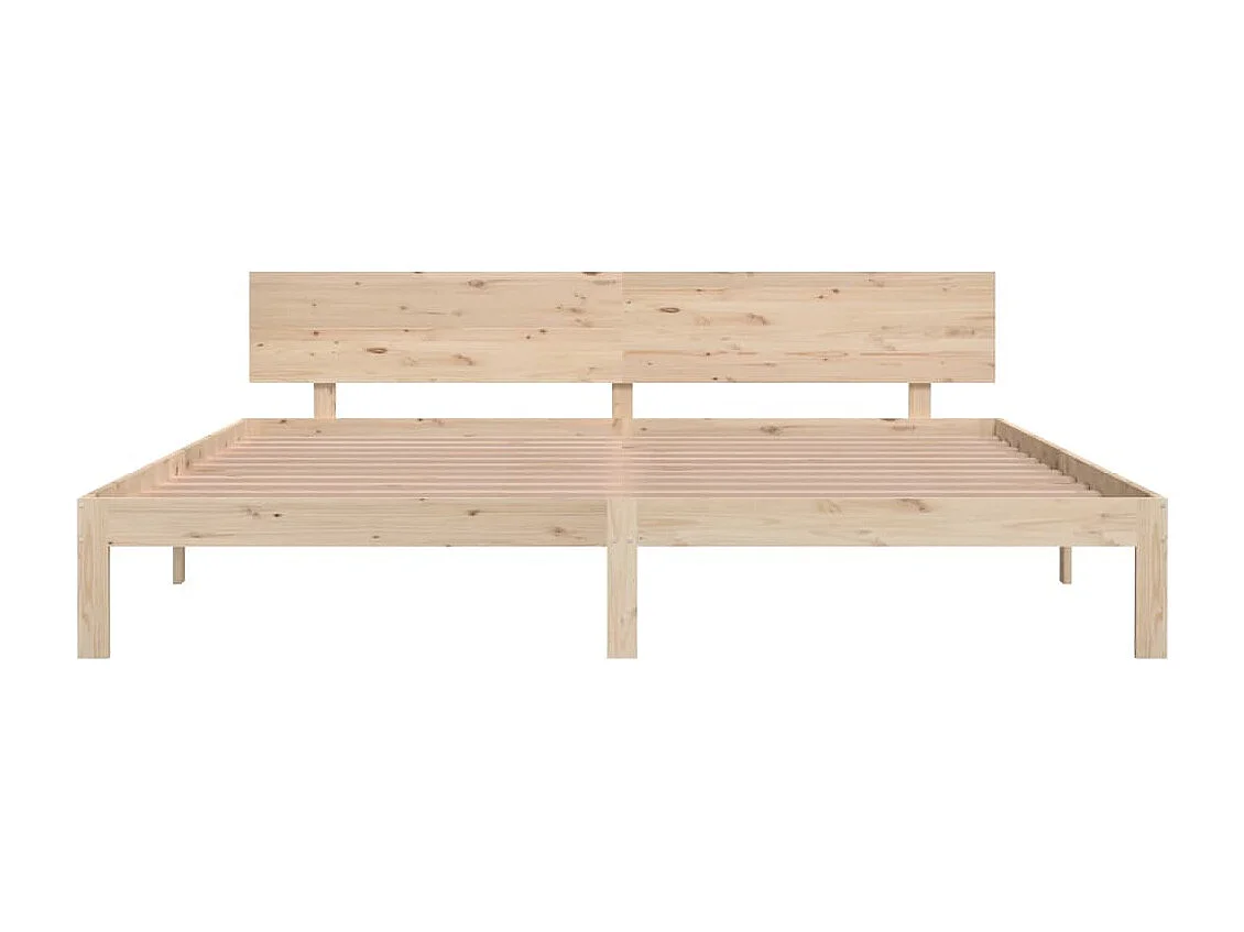 Estrutura de cama 200x200 cm pinho maciço