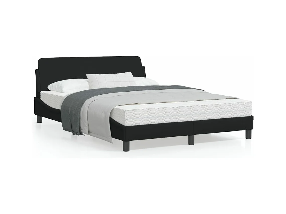 Bedframe "Dover" stof zwart 140x200 cm