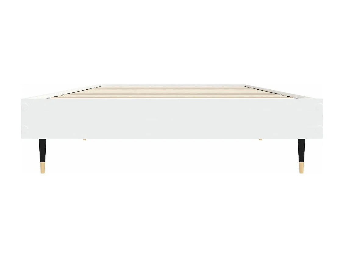 Estructura de cama madera contrachapada blanca 75x190 cm
