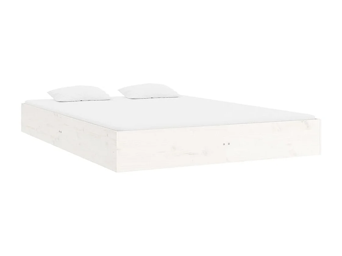 Estructura de cama madera maciza blanca 120x200 cm