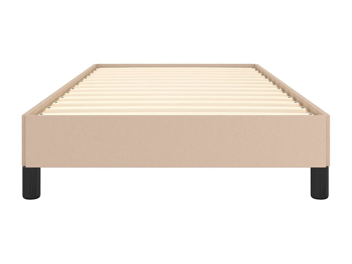 Estrutura de cama 100x200 cm couro artificial cappuccino