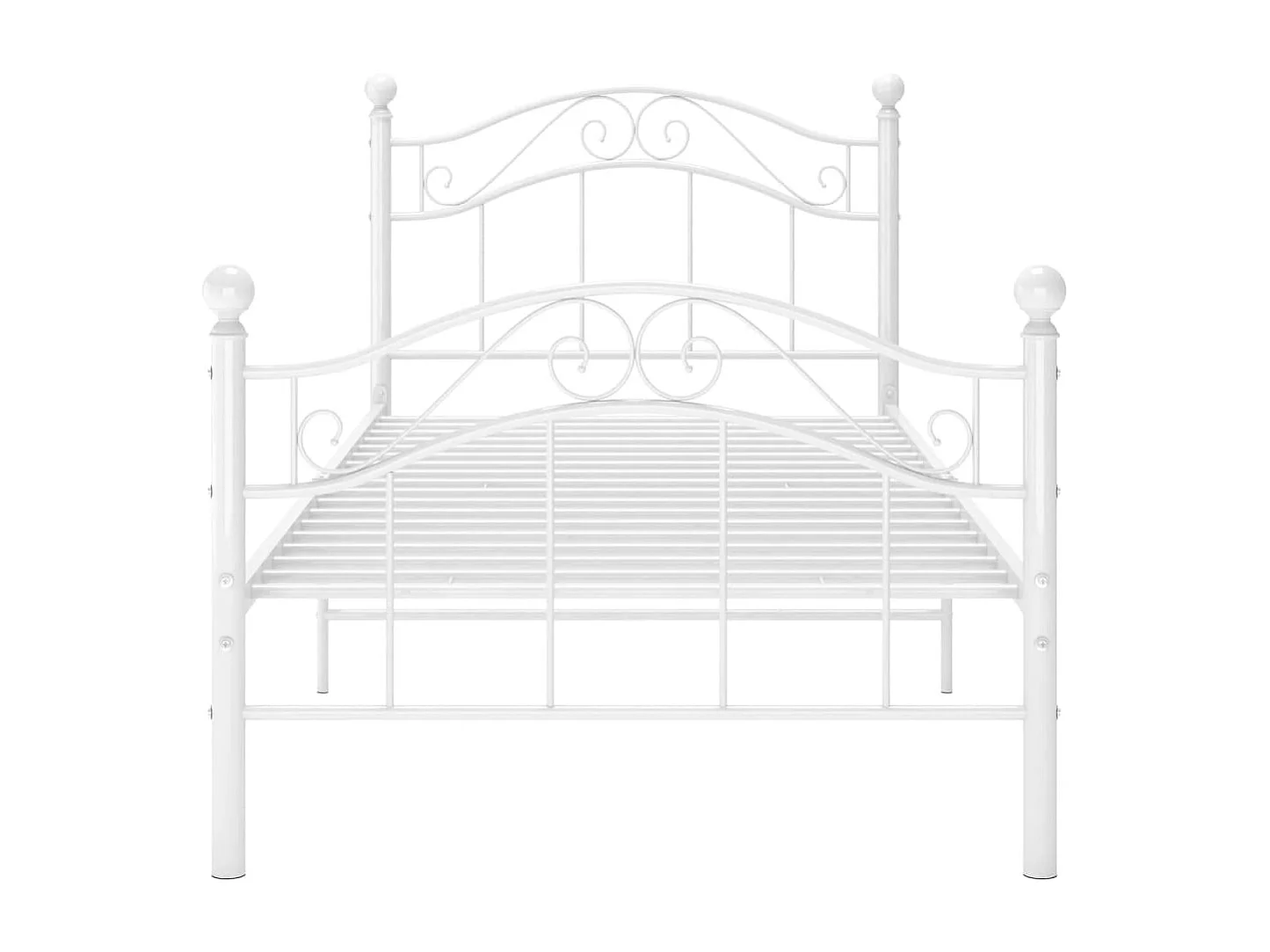 Estructura de cama de metal blanco 100x200 cm