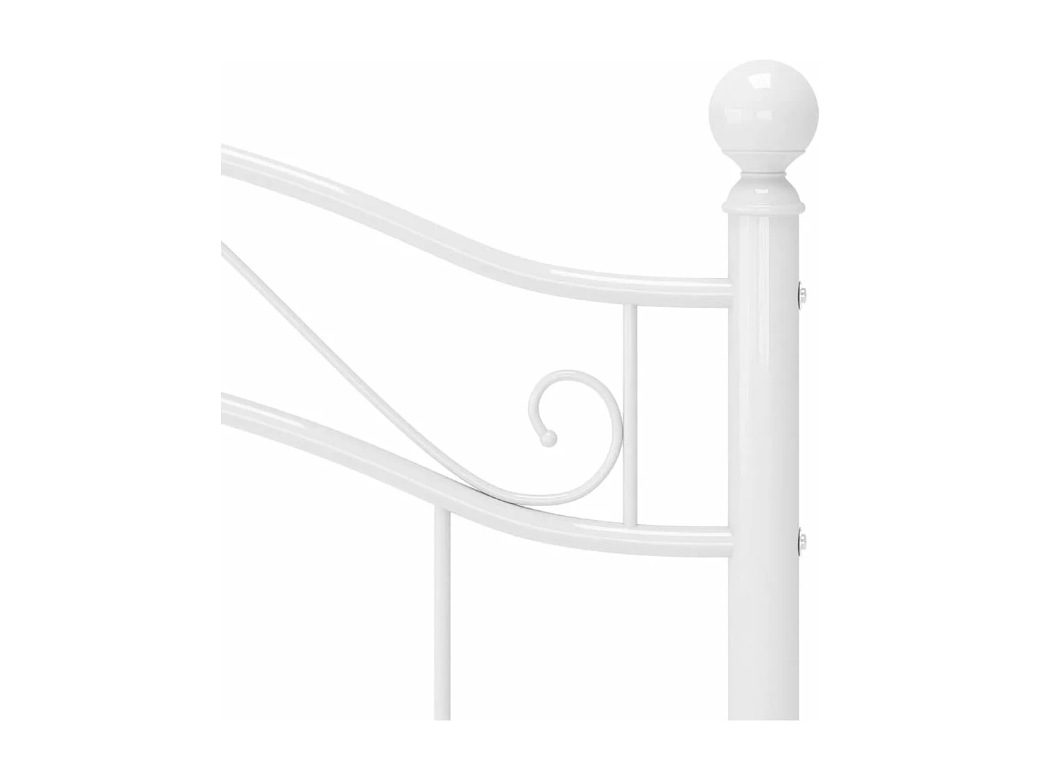 Estructura de cama de metal blanco 100x200 cm