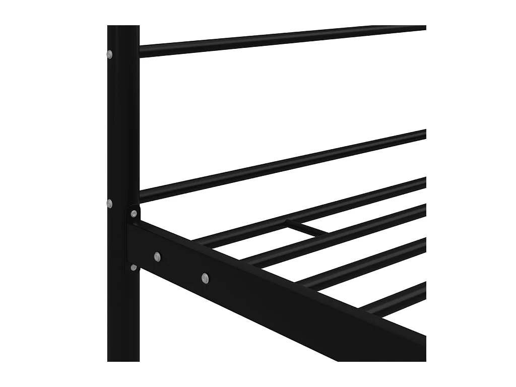 Hemelbedframe metaal zwart 160x200 cm