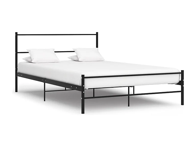 Estrutura de cama 160x200 cm metal preto