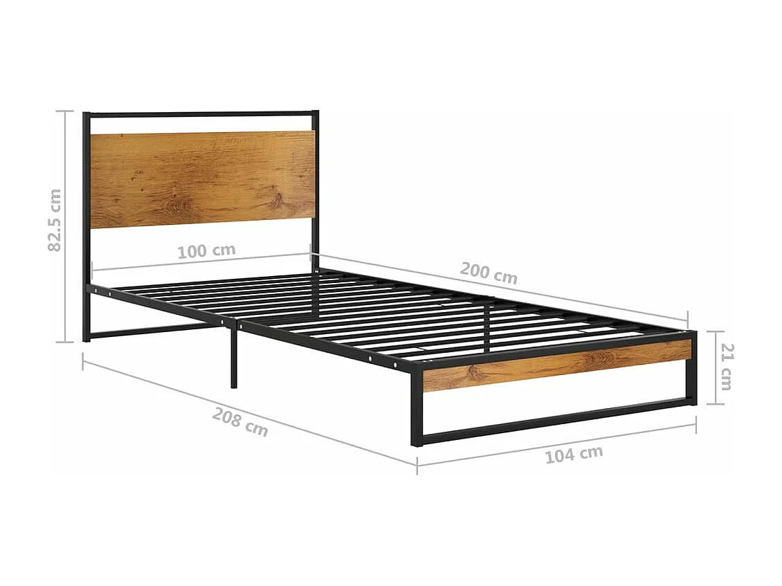 Estrutura de cama 100x200 cm metal