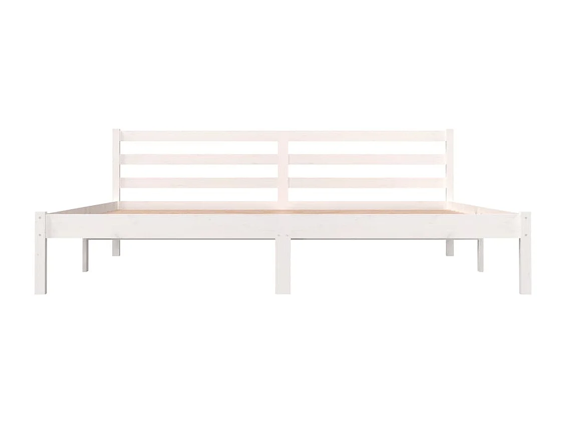 Estructura de cama madera maciza de pino blanco 180x200 cm