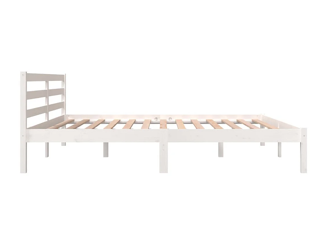 Estructura de cama madera maciza de pino blanco 180x200 cm