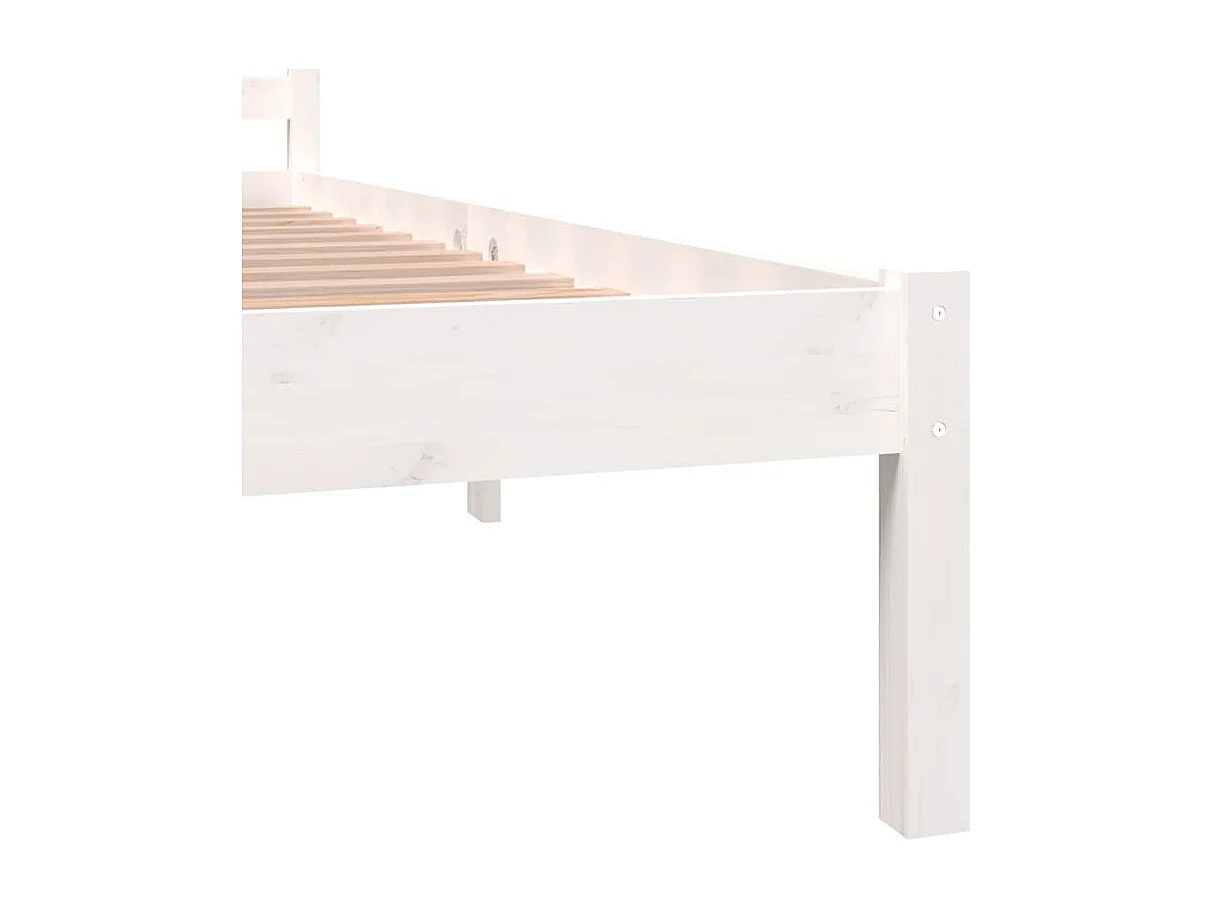 Estructura de cama madera maciza de pino blanco 180x200 cm