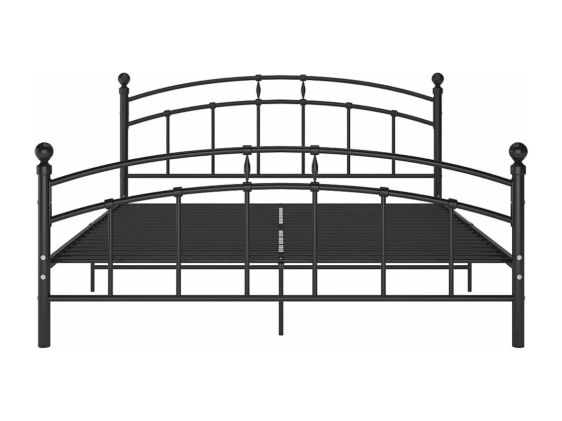 Estructura de cama de metal negra 160x200 cm