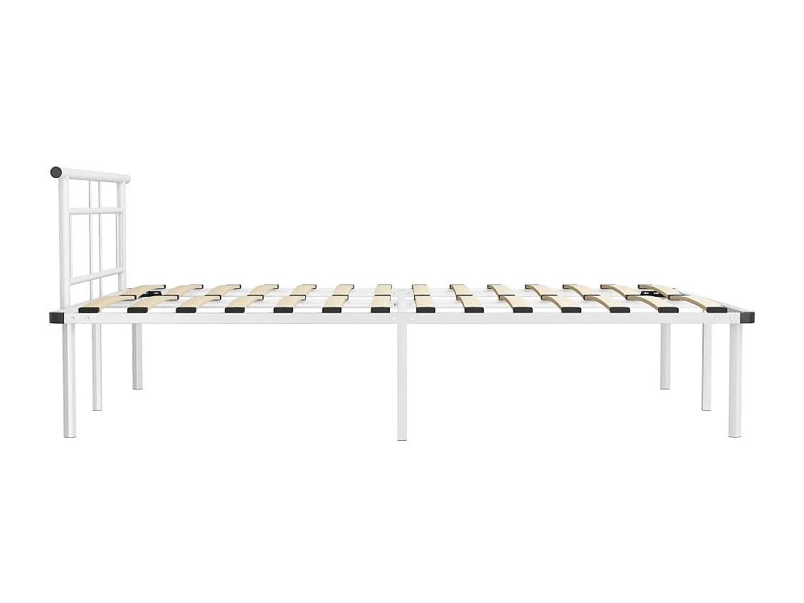 Estructura de cama de metal blanco 160x200 cm