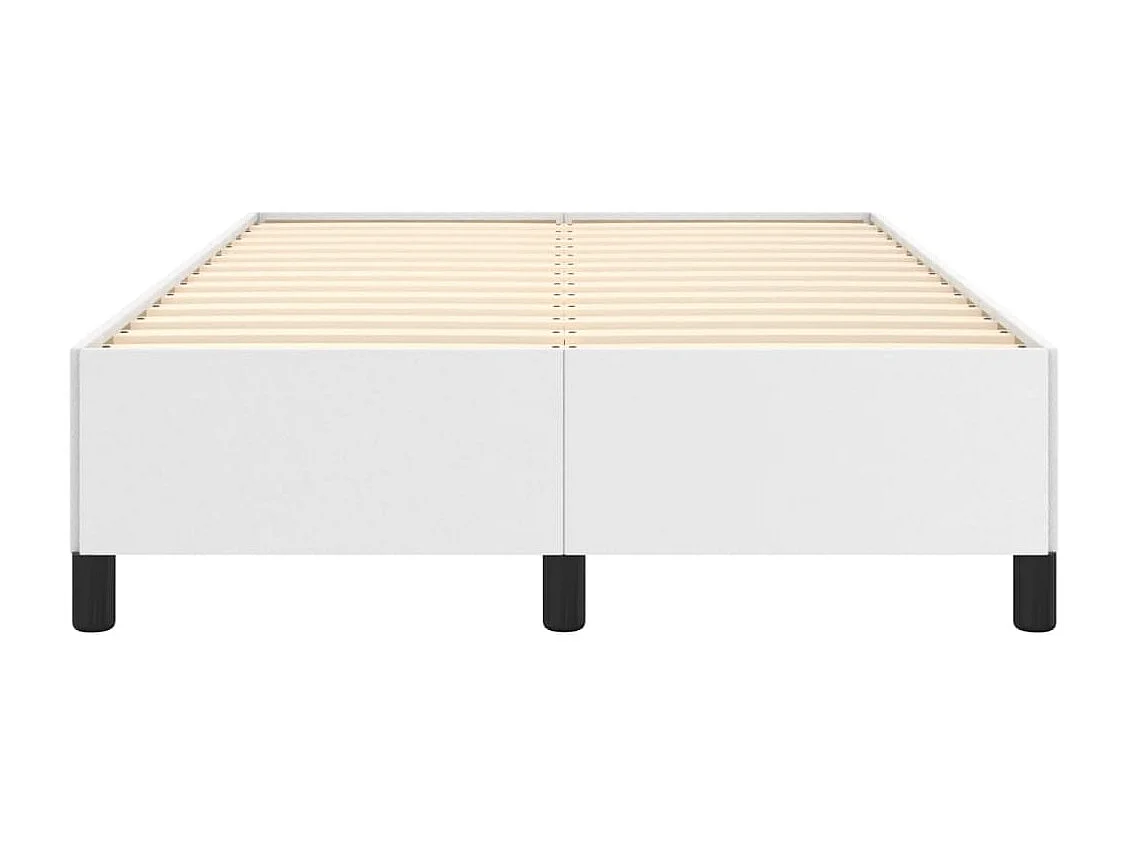 Estrutura de cama 120x190 cm couro artificial branco
