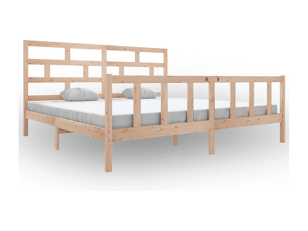 Estrutura de cama super king 180x200 cm pinho maciço