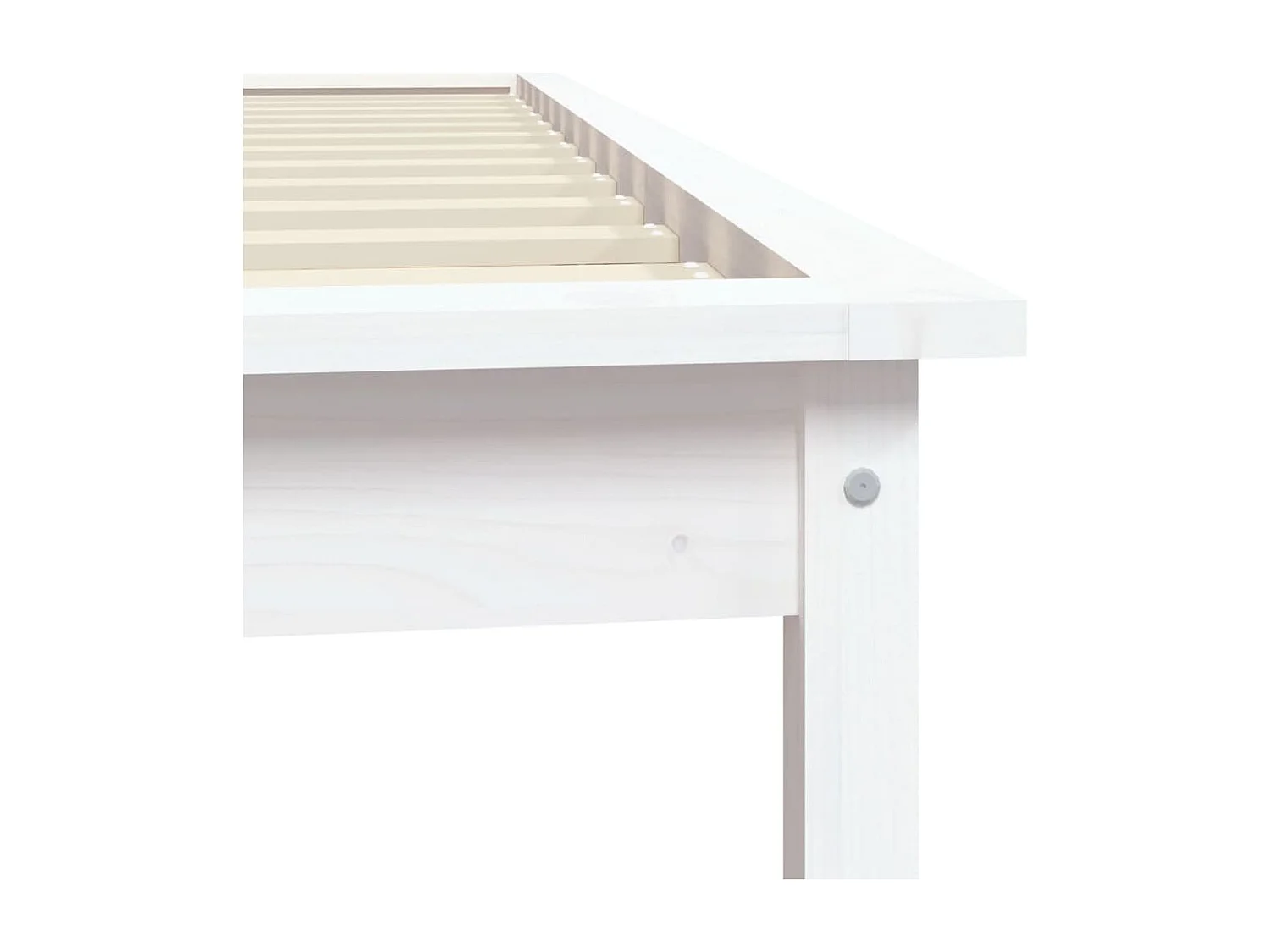 Estructura de cama madera maciza de pino blanco 90x200 cm