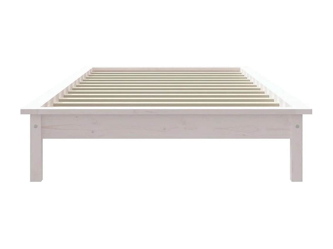 Estructura de cama madera maciza de pino blanco 90x200 cm