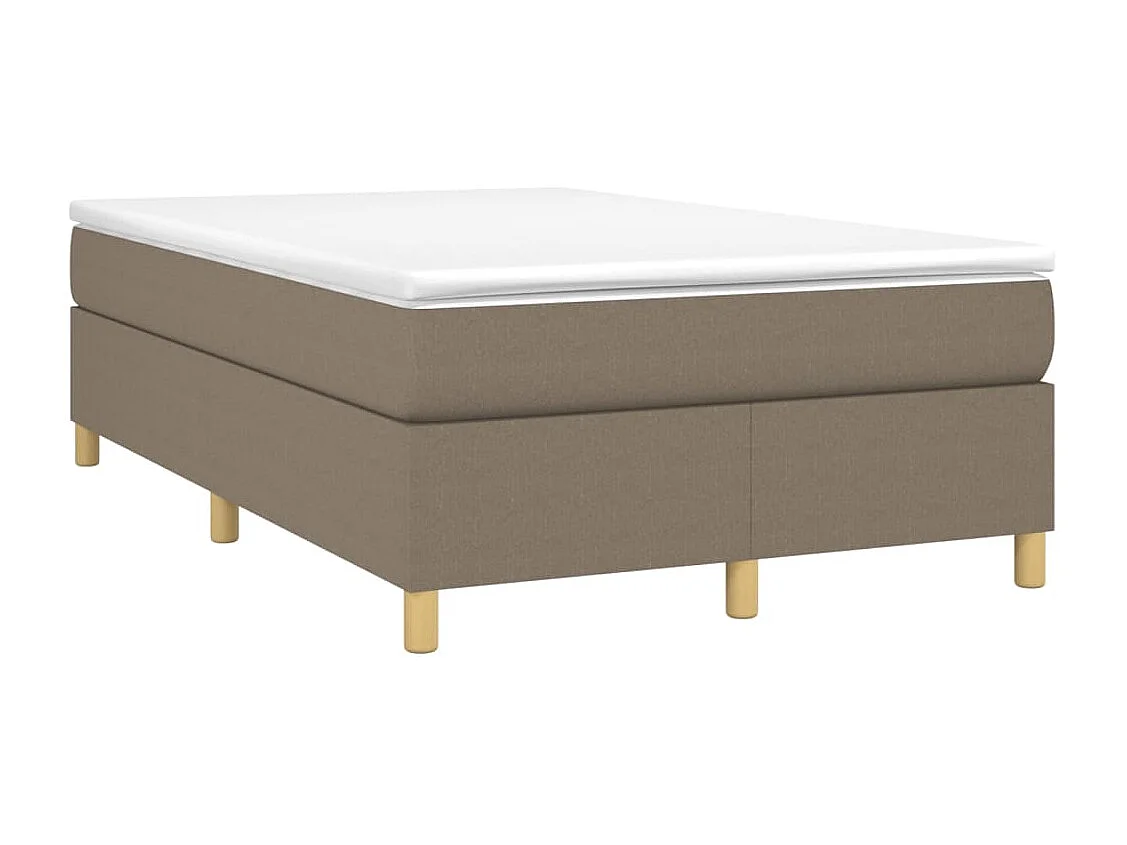 Lit à sommier tapissier avec matelas Taupe 120x200 cm Tissu