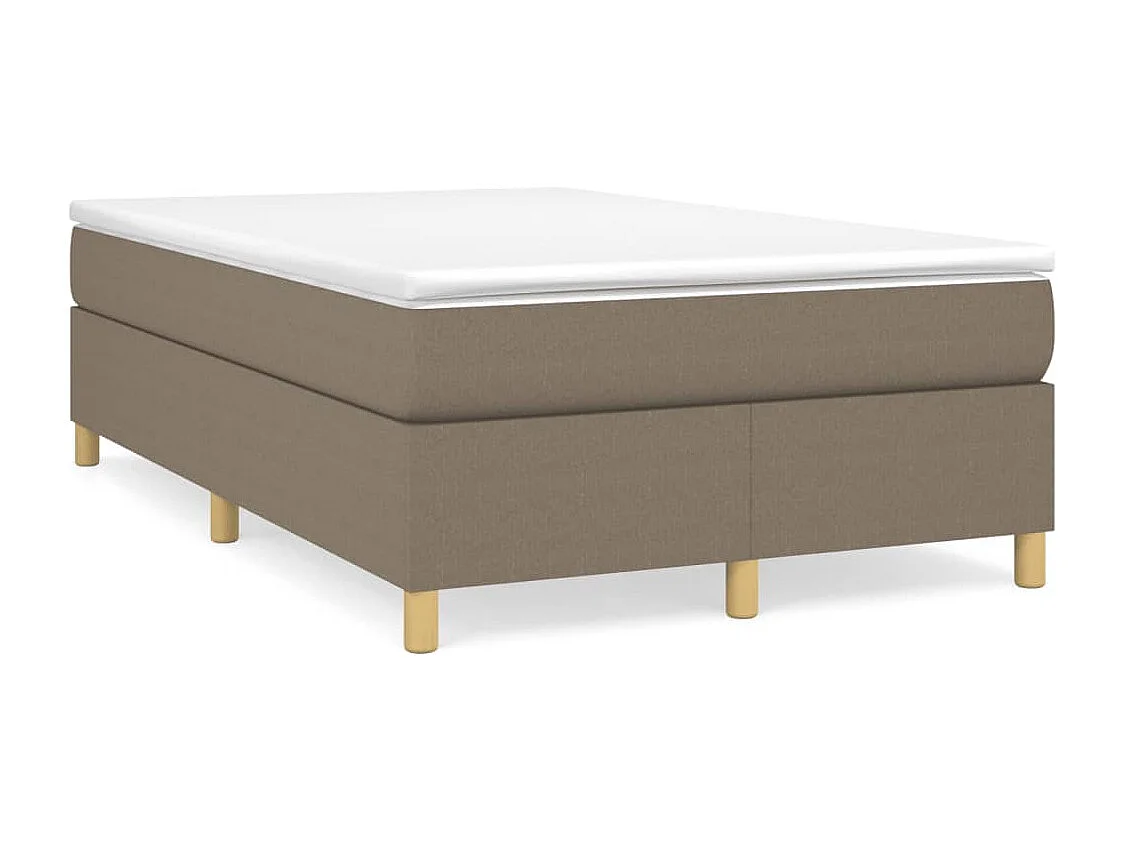 Lit à sommier tapissier avec matelas Taupe 120x200 cm Tissu