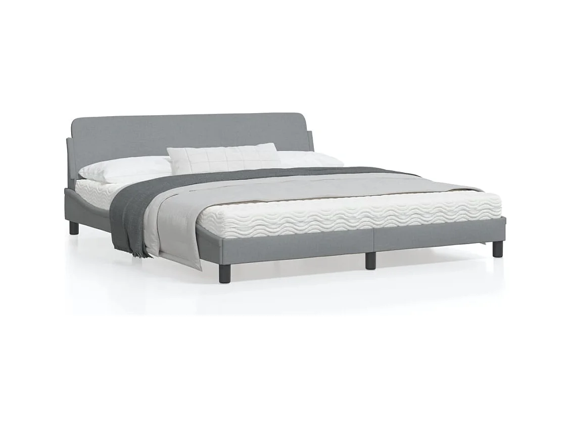 Bedframe "Dover" stof lichtgrijs 180x200 cm