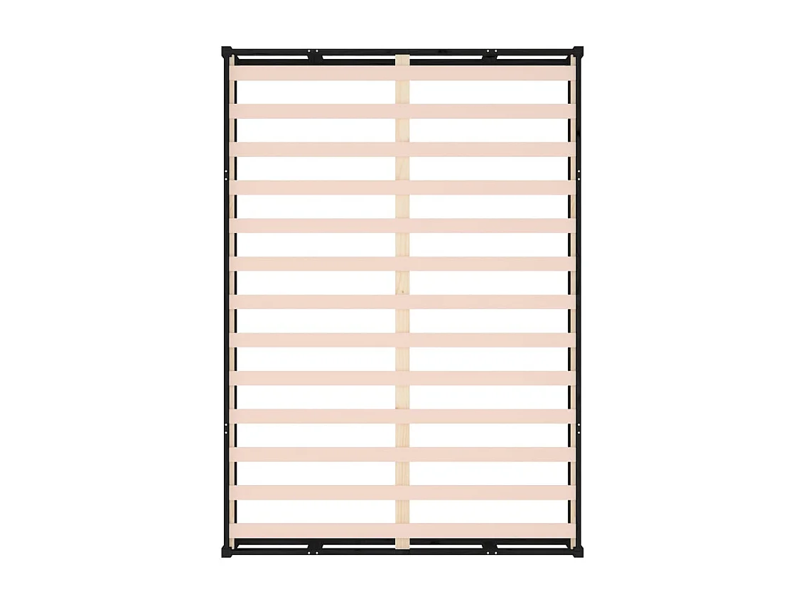 Estrutura de cama 140x190 cm madeira maciça preto