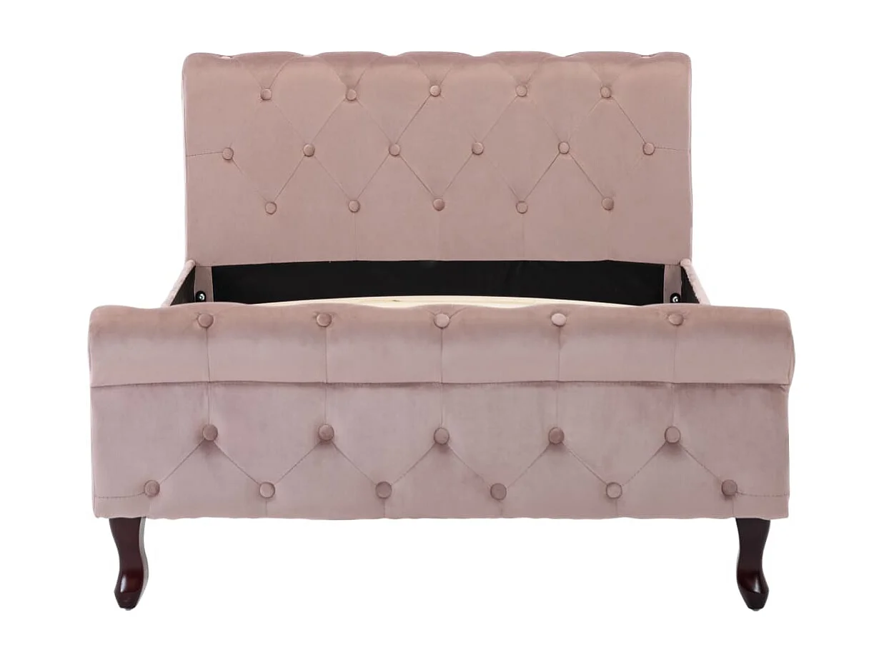 Cadre de lit Rose Velours 100 x 200 cm