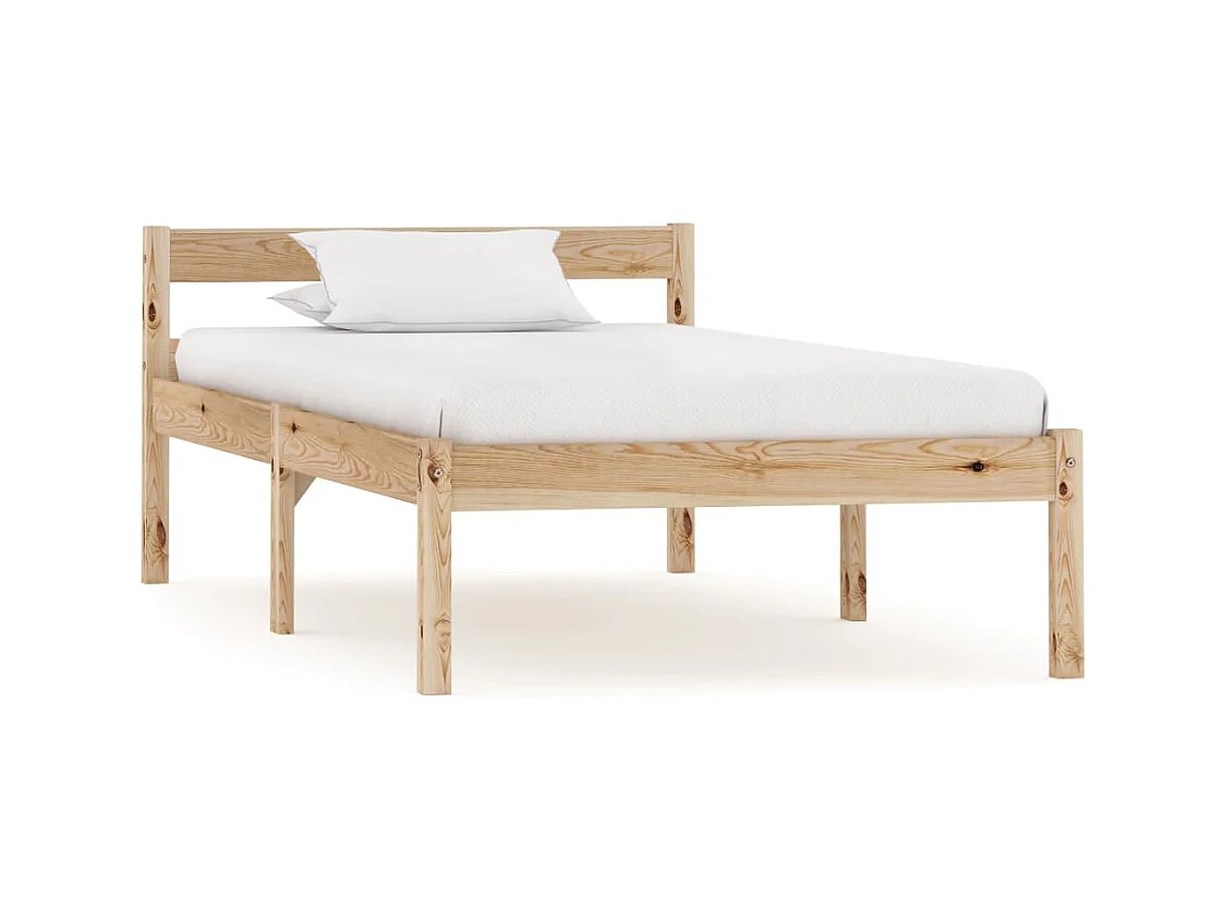 Cadre de lit Bois de pin massif 100 x 200 cm