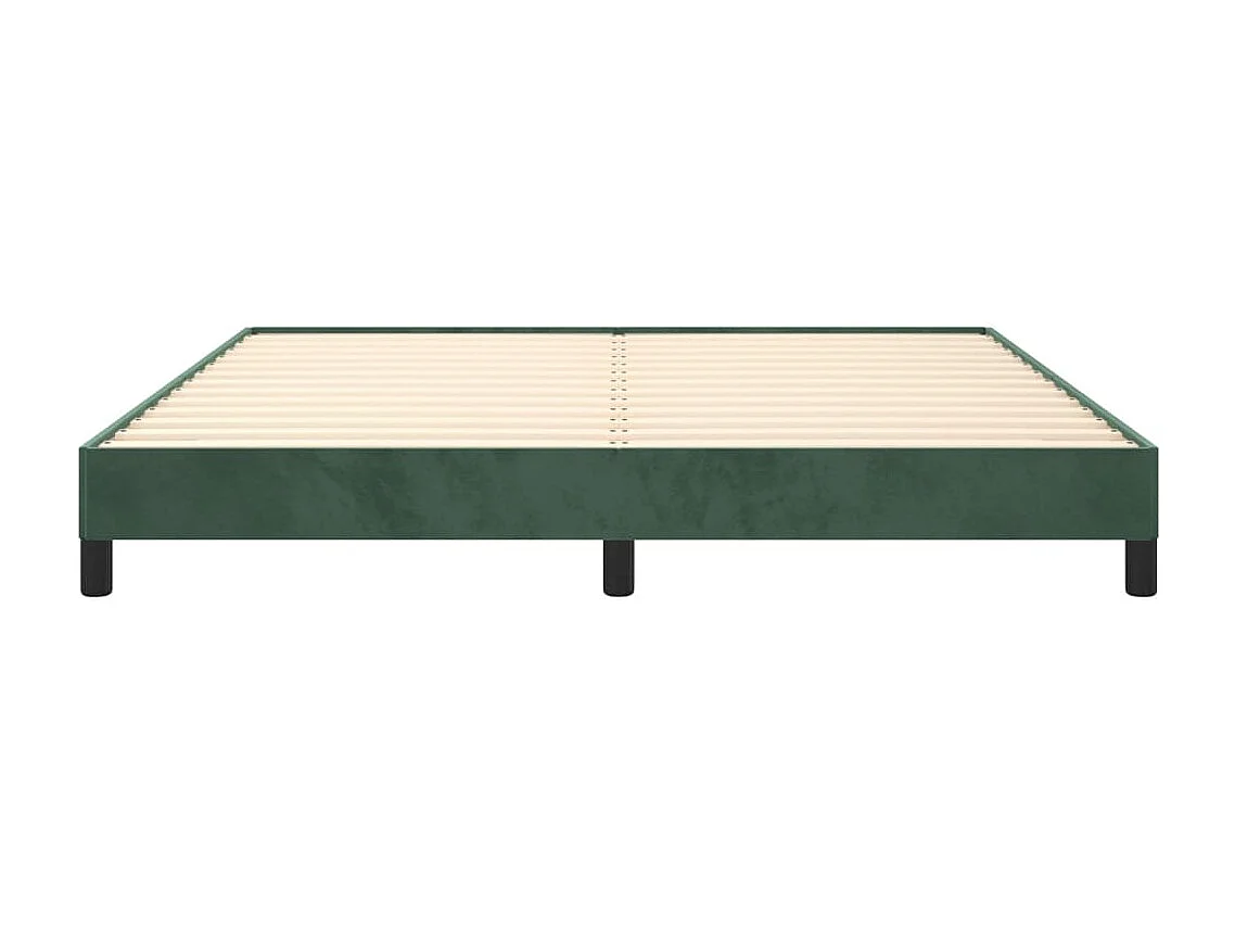 Cadre de lit Vert foncé 160x200 cm Velours