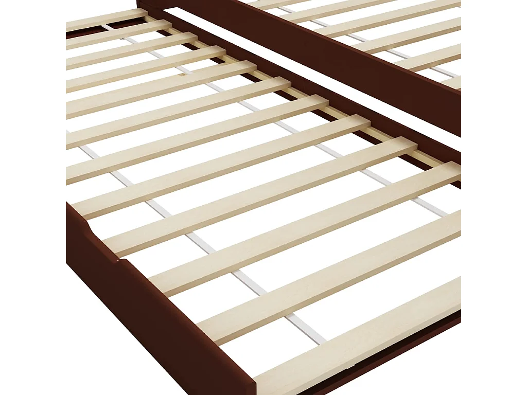 Estrutura sofá-cama de puxar 90x200 cm madeira pinho castanho