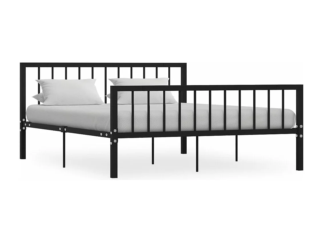 Estructura de cama de metal negro 160x200 cm
