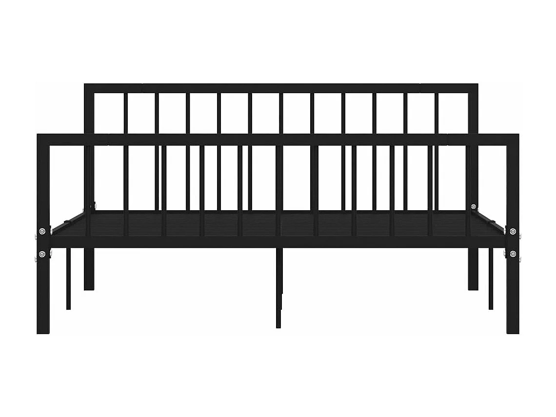 Estrutura de cama metal 160x200 cm preto