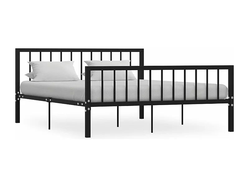 Estrutura de cama metal 160x200 cm preto