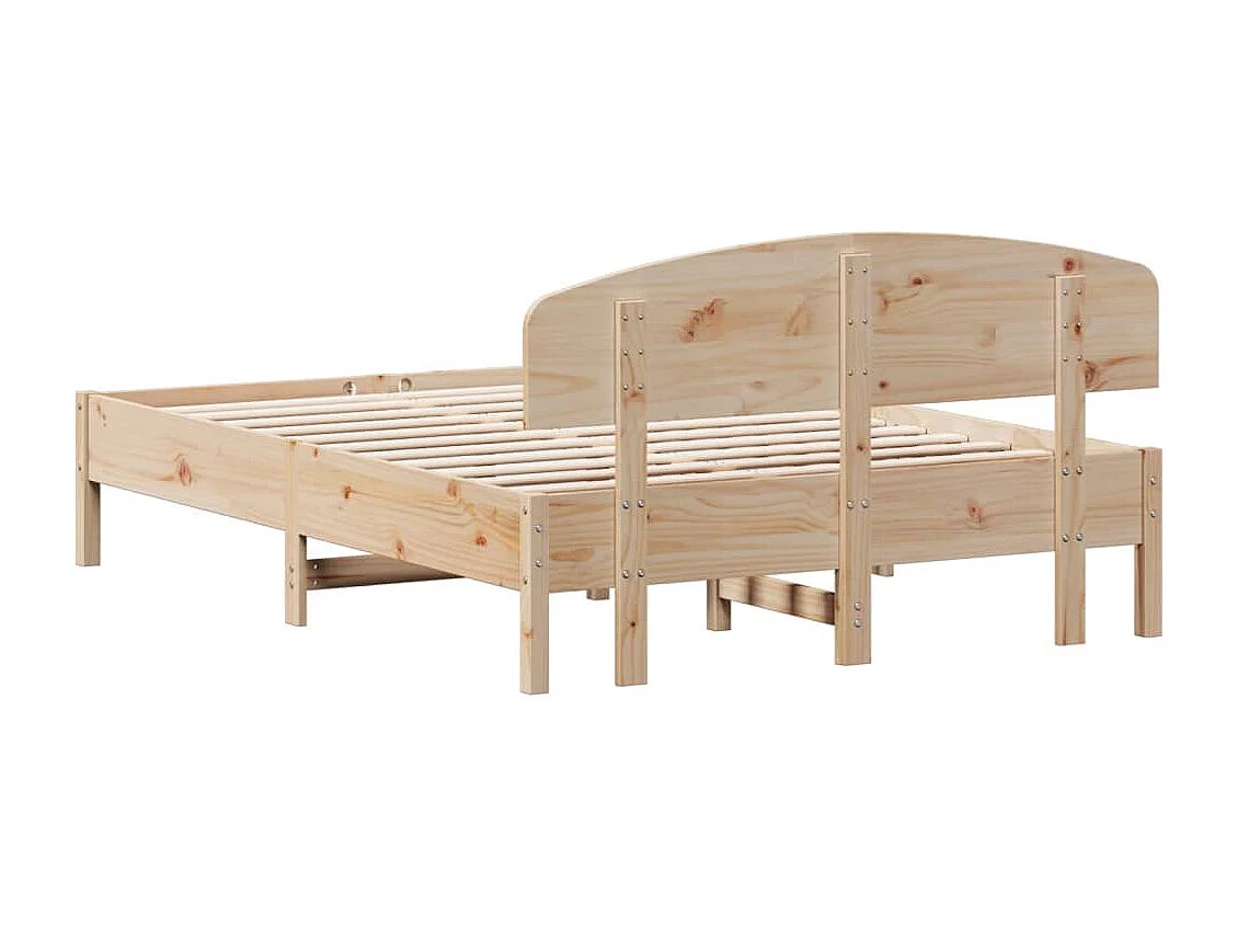 Cadre de lit avec tête de lit 140x190 cm bois de pin massif