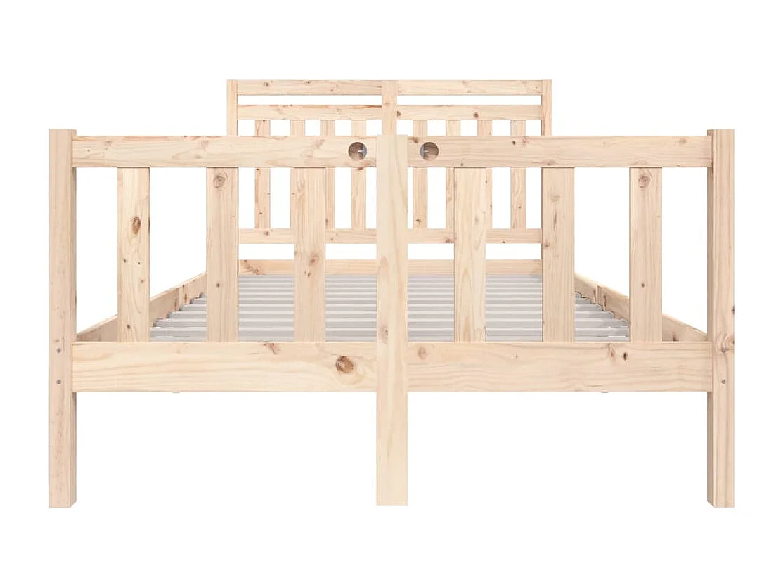 Estrutura de cama 140x200 cm madeira maciça