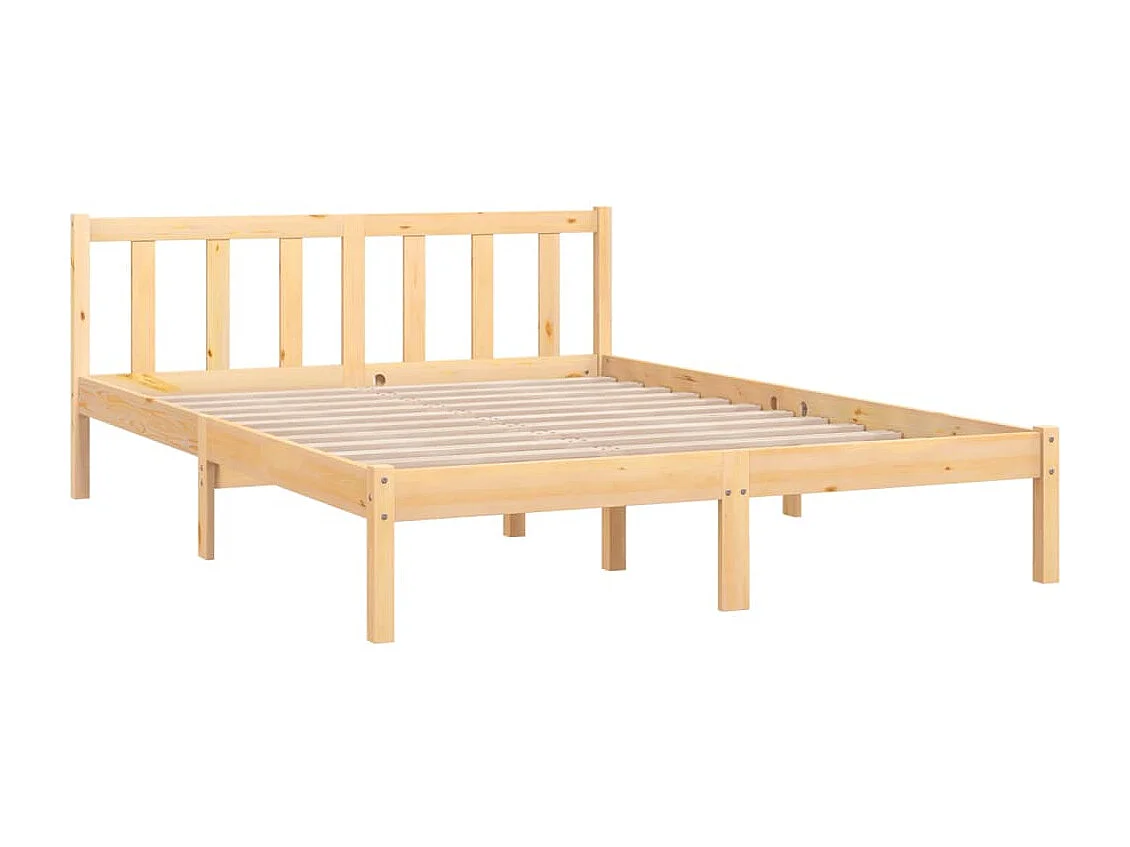 Cadre de lit Bois de pin massif 120x190 cm Petit double