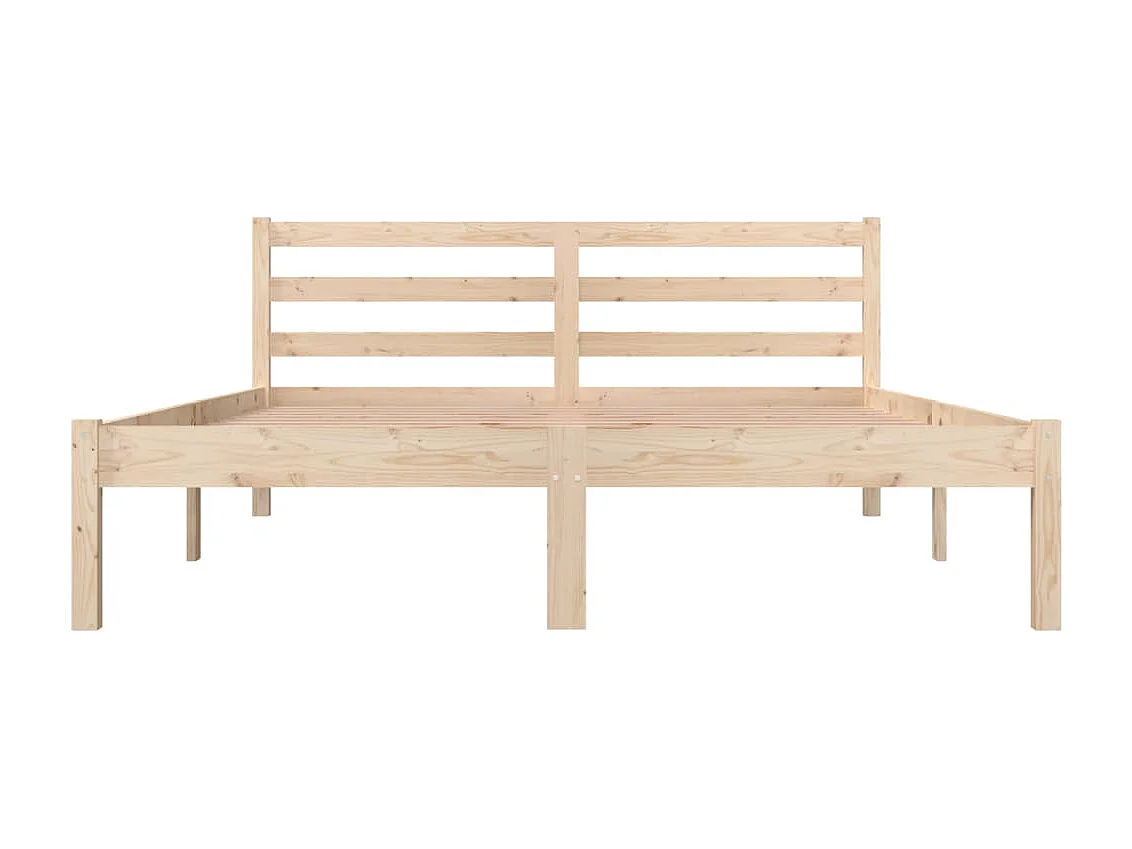 Cadre de lit Bois de pin massif 140x190 cm