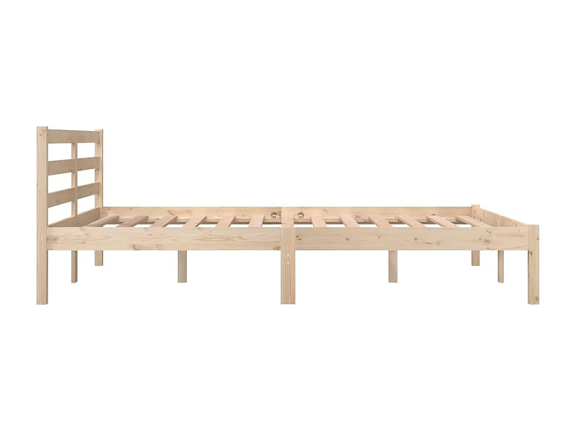 Cadre de lit Bois de pin massif 140x190 cm