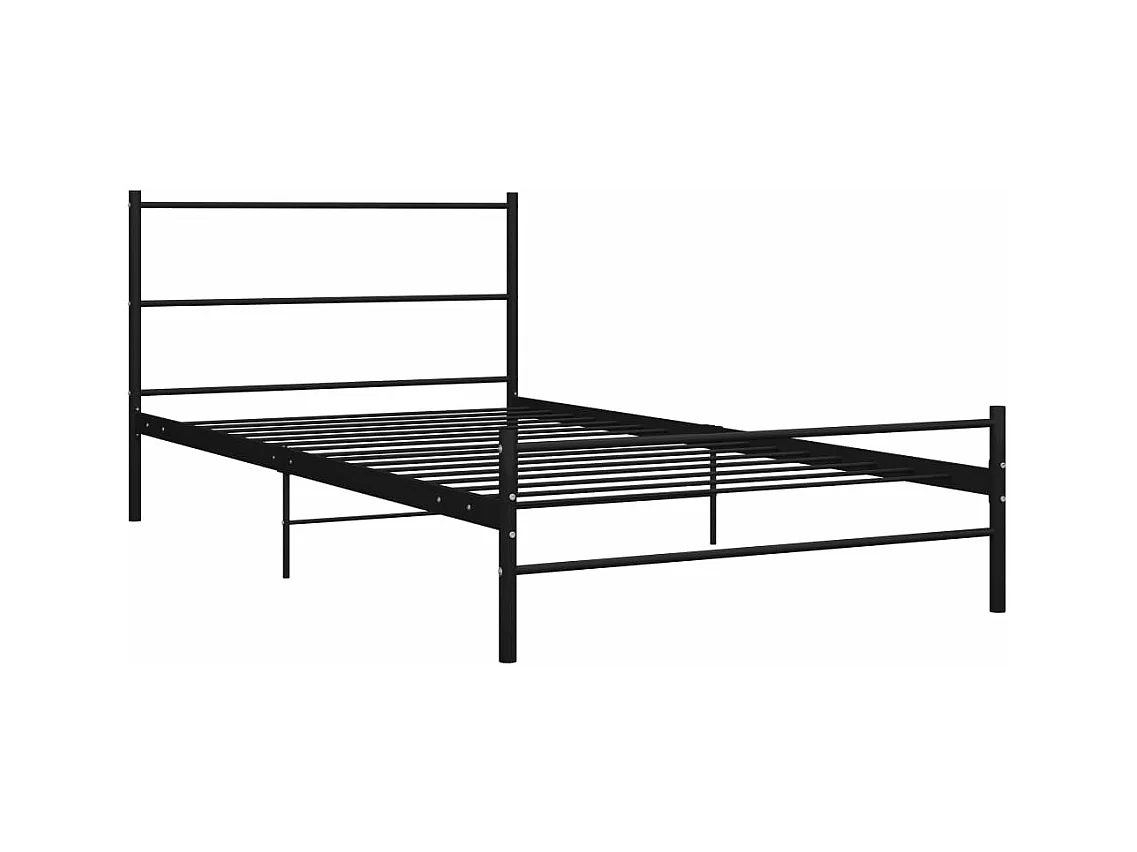 Estrutura de cama 90x200 cm metal preto