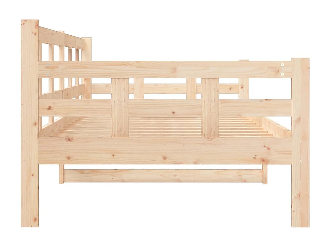 Sofá-cama madeira de pinho maciça 90x190 cm