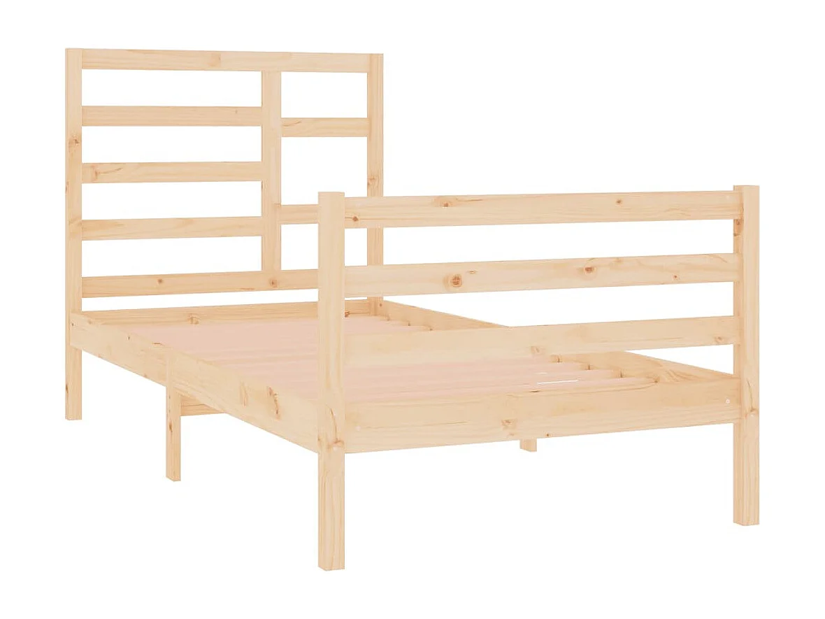 Cadre de lit Bois massif 90x190 cm Simple