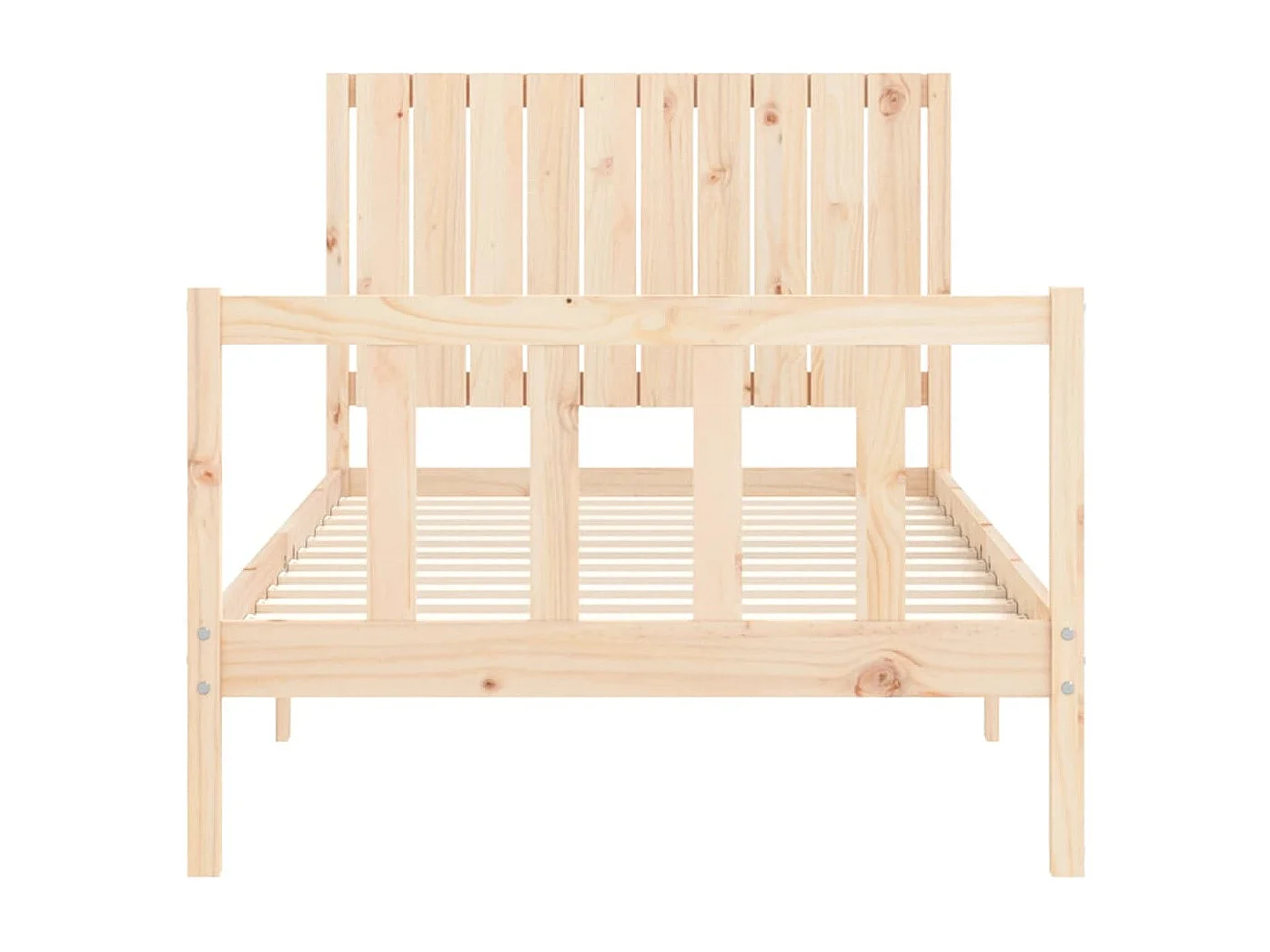 Estrutura de cama com cabeceira 100x200 cm madeira maciça