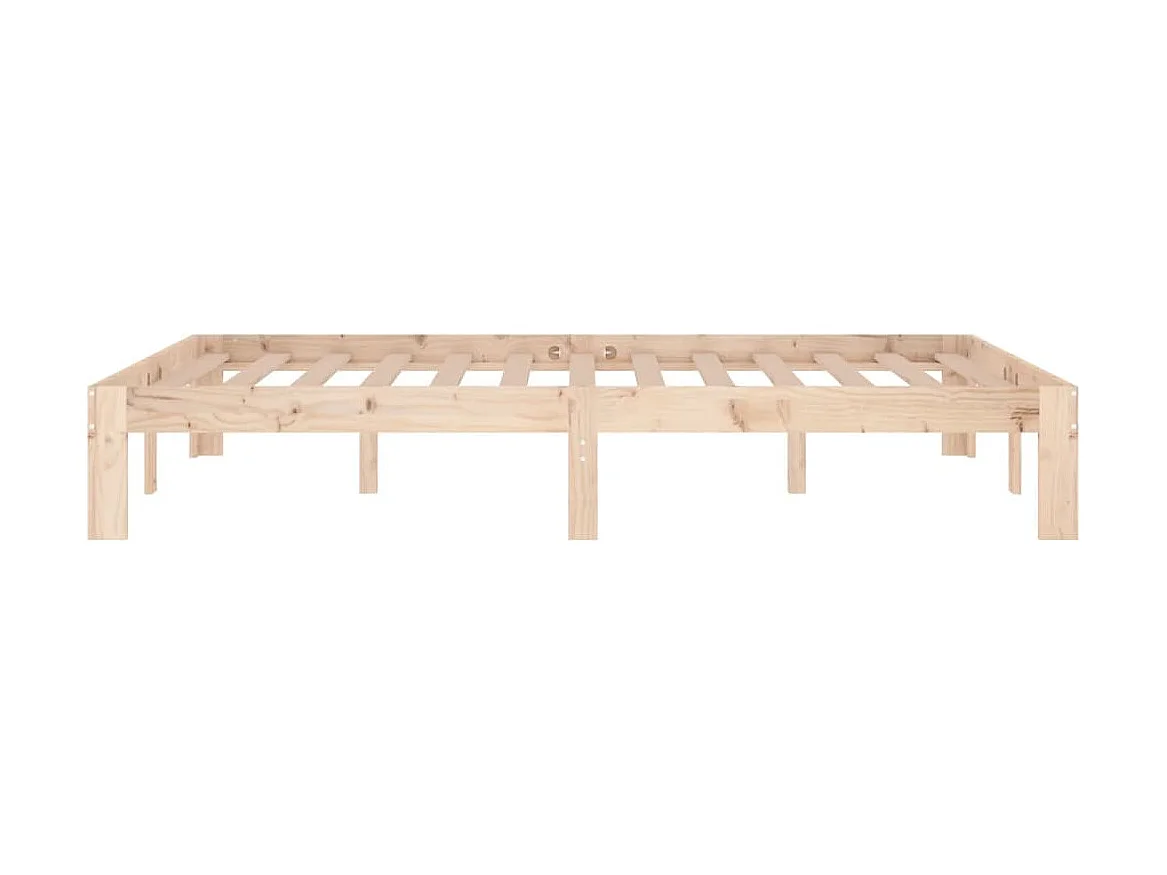 Estructura de cama madera maciza pequeña doble 120x190 cm