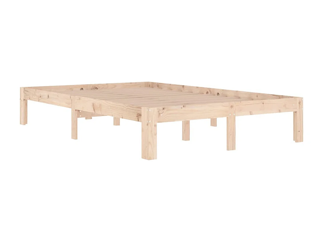 Estrutura de cama pequena casal UK 120x190 cm pinho maciço