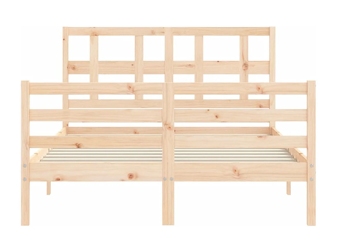 Estrutura de cama de casal c/ cabeceira madeira maciça