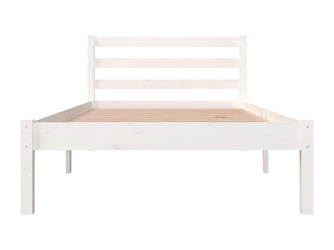 Estructura de cama madera maciza de pino blanco 90x190 cm